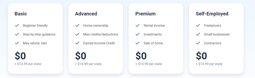 To assist you in filing your taxes, there are different software tiers. 